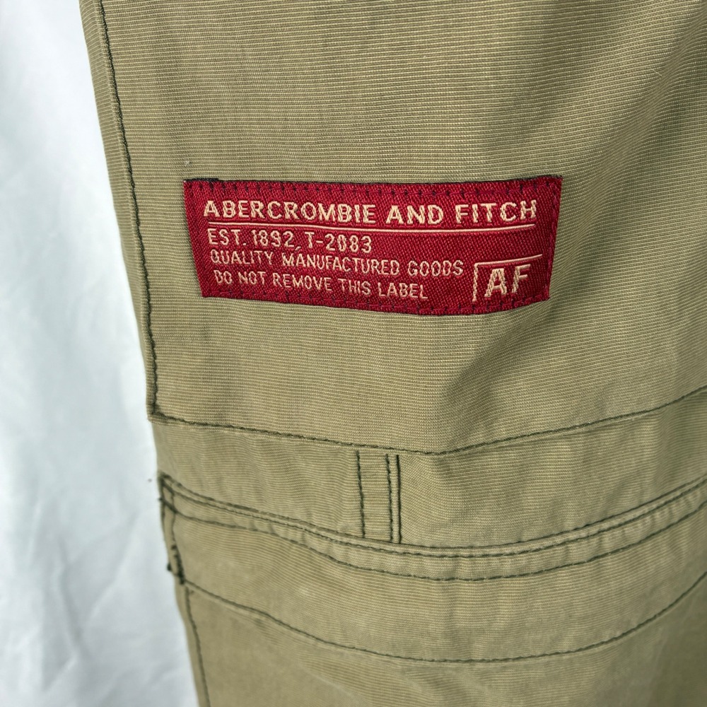 Vintage Abercrombie Fitch Cargo Pants Mens XL (38x31) T-2083 Paratrooper Y2K - Picture 9 of 16